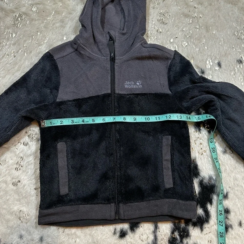 Jack Wolfskin Youth Full Zip Hooded Plush Fleece Jacket Size 6